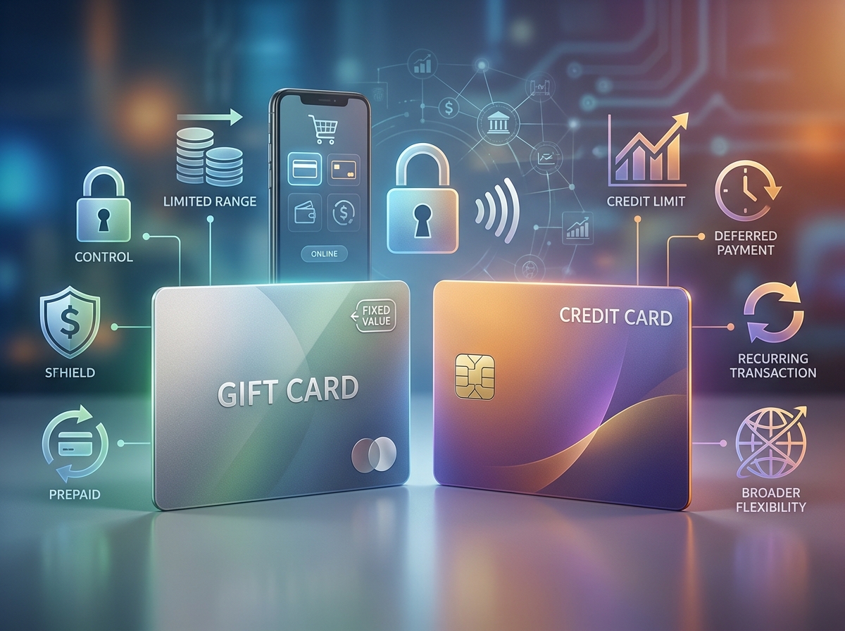 تفاوت گیفت کارت و کارت اعتباری