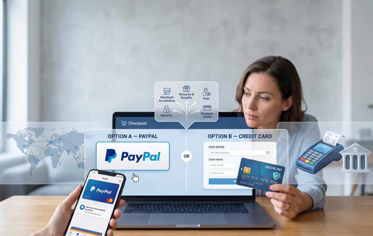کارت اعتباری یا پی پال